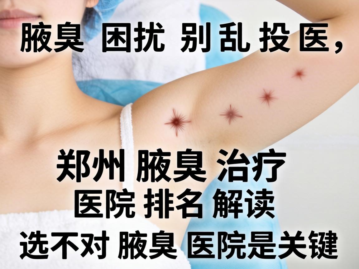 腋臭困扰别乱投医，郑州腋臭治疗医院排名解读，选对腋臭医院是关键