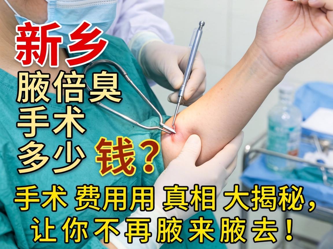 新乡腋臭手术多少钱？手术费用真相大揭秘，让你不再腋来腋去！