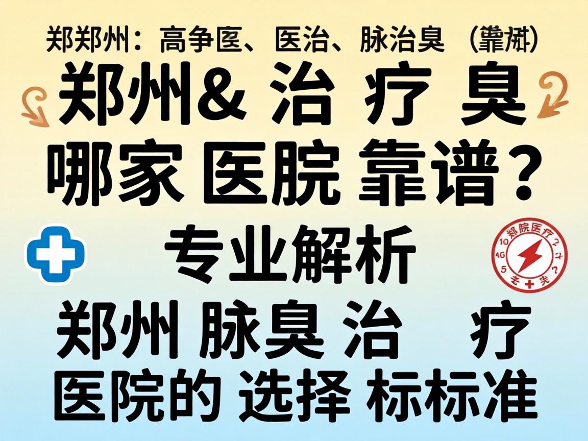 郑州治疗腋臭哪家医院靠谱？专业解析郑州腋臭治疗医院的选择标准
