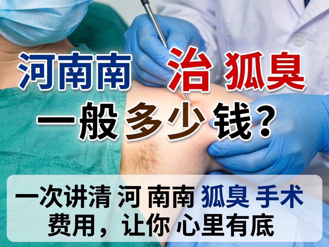 河南治狐臭手术一般多少钱？一次讲清河南狐臭手术费用，让你心里有底