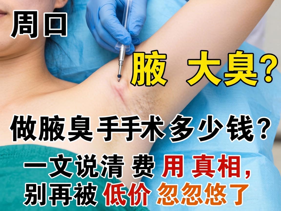 周口做腋臭手术多少钱？一文说清费用真相，别再被低价忽悠了