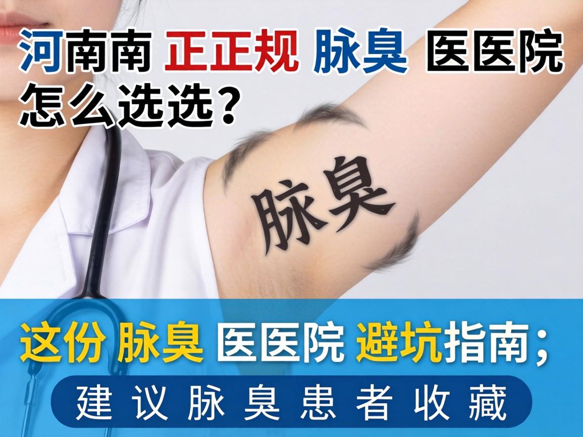 河南正规腋臭医院怎么选?这份腋臭医院避坑指南,建议腋臭患者收藏 河南正规腋臭医院怎么选?这份腋臭医院避坑指南,建议腋臭患者收藏