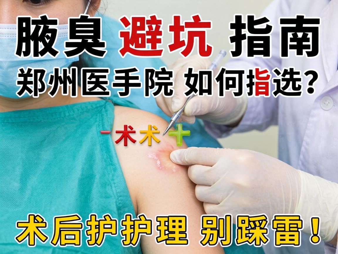 腋臭手术避坑指南，郑州医院如何选？术后护理别踩雷！