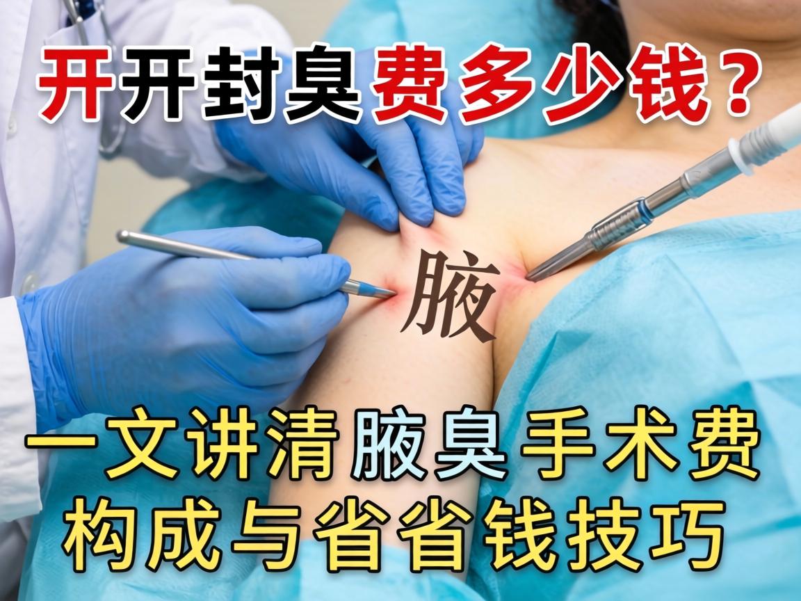 开封腋臭手术费多少钱？一文讲清腋臭手术费构成与省钱技巧