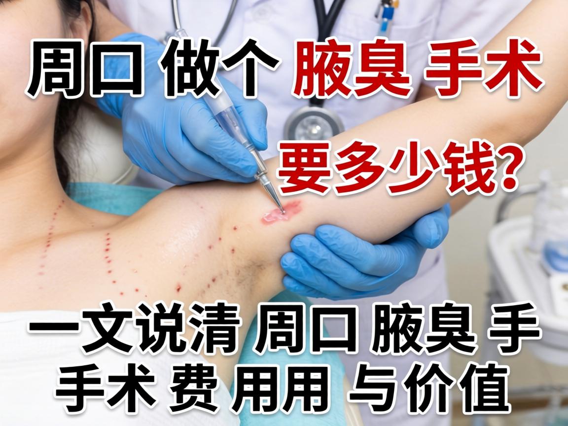 周口做个腋臭手术要多少钱？一文说清周口腋臭手术费用与价值