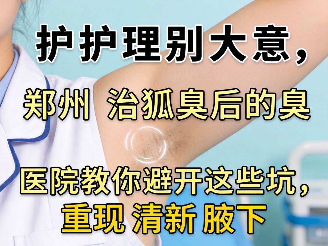 腋臭术后护理别大意，郑州治狐臭后的医院教你避开这些坑，重现清新腋下