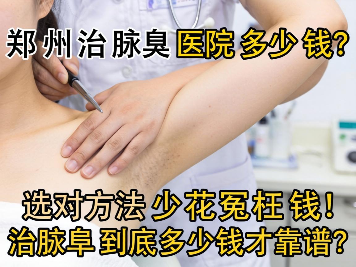 郑州治腋臭医院多少钱？选对方法少花冤枉钱！治腋臭到底多少钱才靠谱？