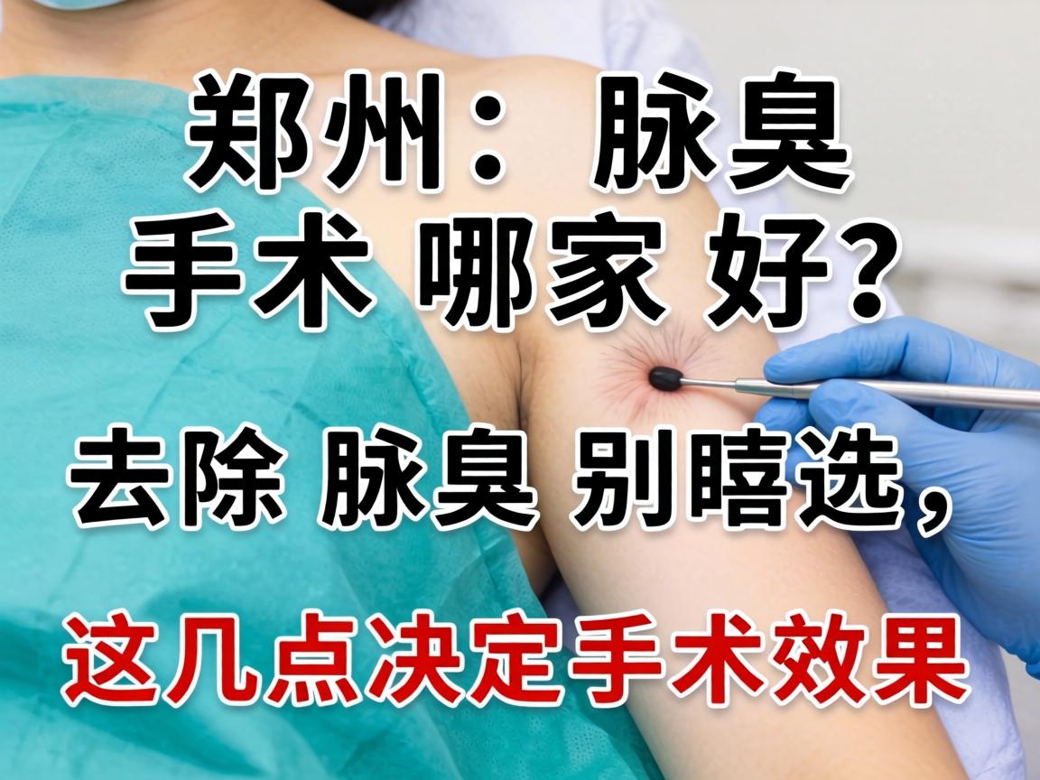 郑州腋臭手术哪家好？去除腋臭别瞎选，这几点决定手术效果