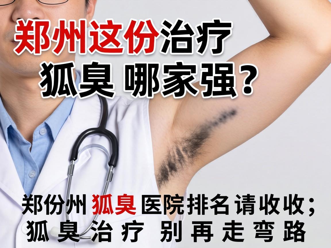 郑州治疗狐臭哪家强？这份郑州狐臭医院排名请收好，狐臭治疗别再走弯路