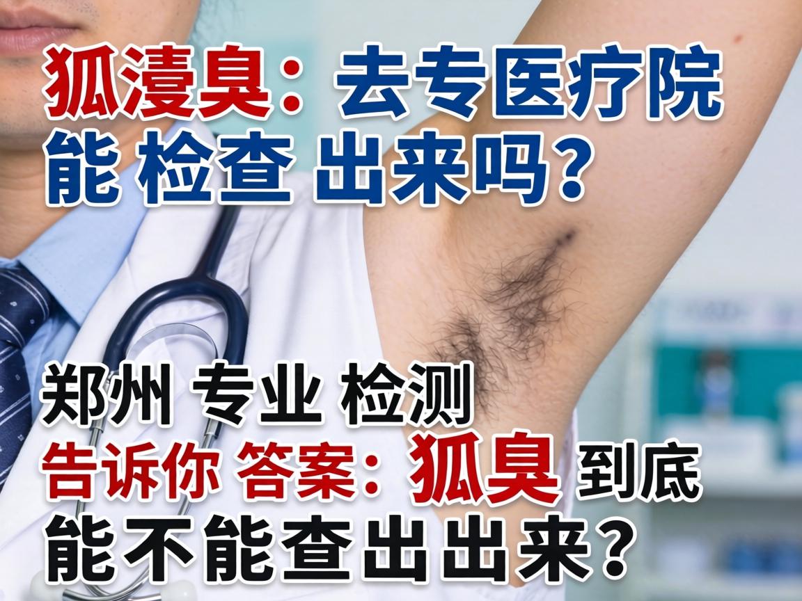 狐臭去医院能检查出来吗？郑州专业检测告诉你答案，狐臭到底能不能查出来？