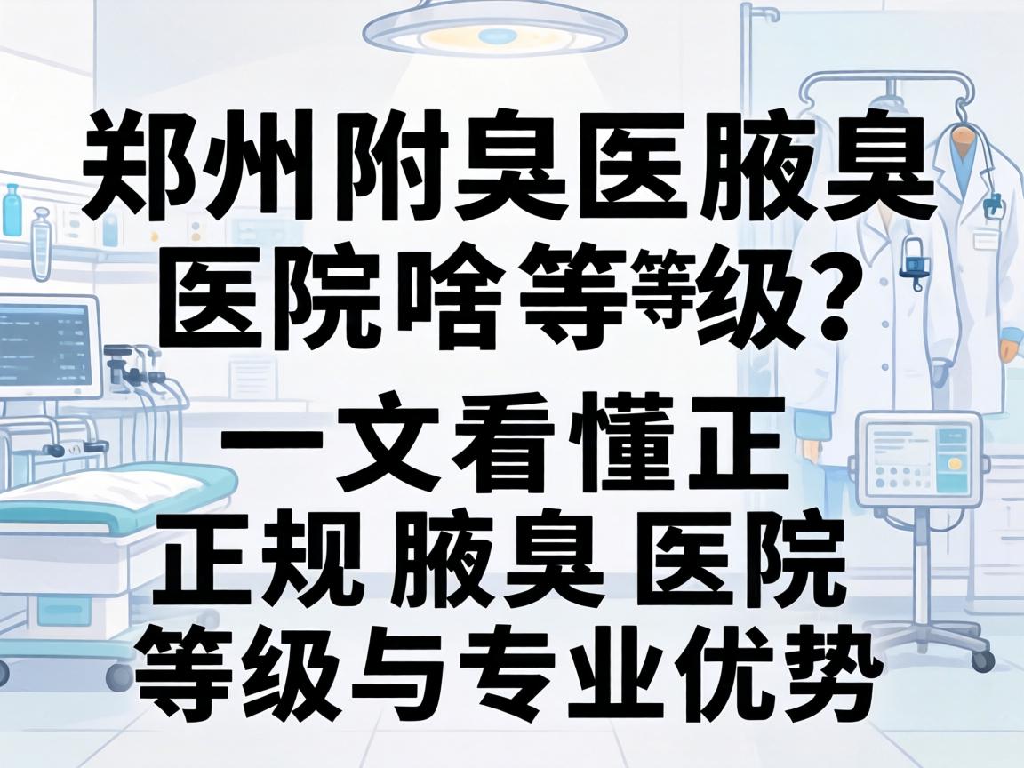 郑州附医腋臭医院啥等级？一文看懂正规腋臭医院等级与专业优势
