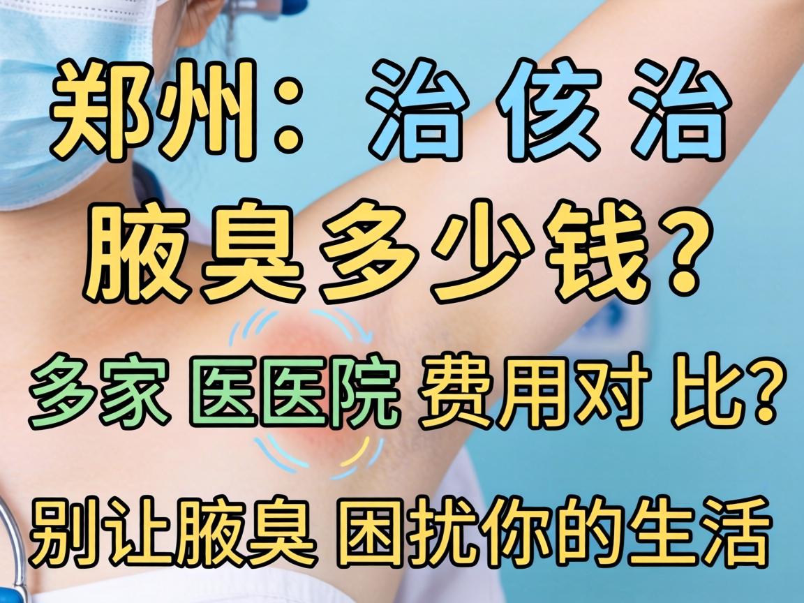 郑州治腋臭多少钱？多家医院费用对比，别让腋臭困扰你的生活