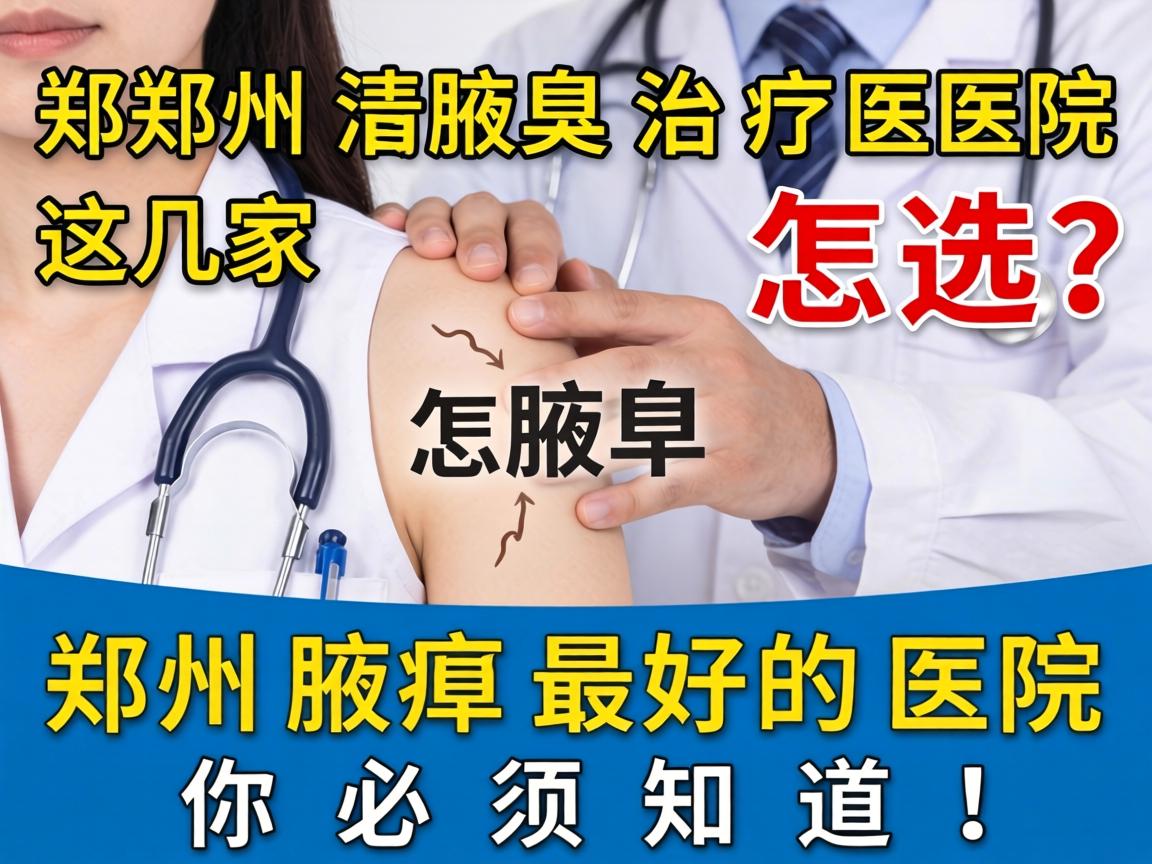 郑州腋臭治疗医院怎么选？这几家郑州腋臭最好的医院你必须知道！