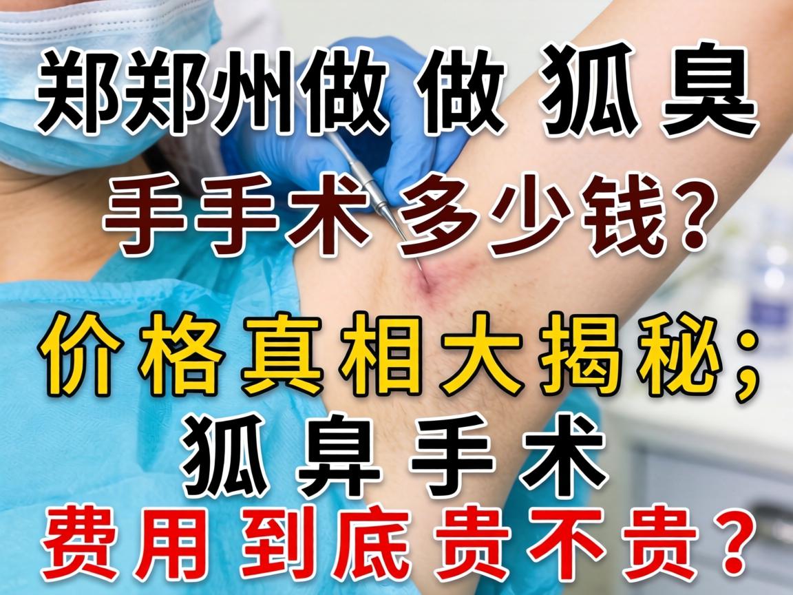 郑州做狐臭手术多少钱？价格真相大揭秘，狐臭手术费用到底贵不贵？