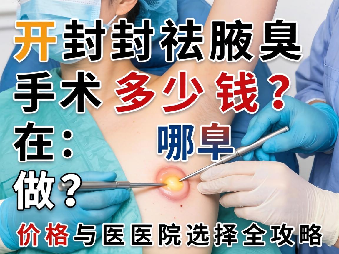 开封祛腋臭手术多少钱？在哪做？价格与医院选择全攻略