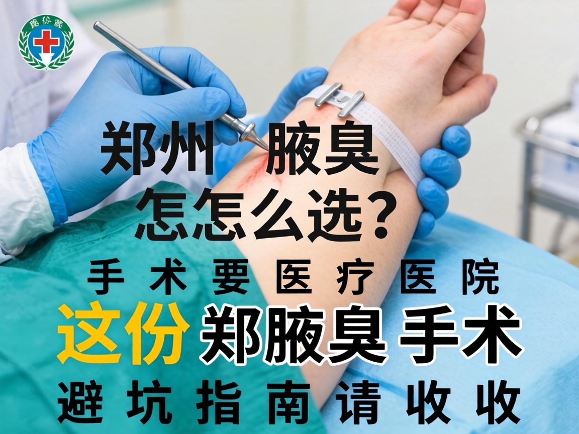 郑州腋臭手术医院怎么选？这份郑州腋臭手术避坑指南请收好