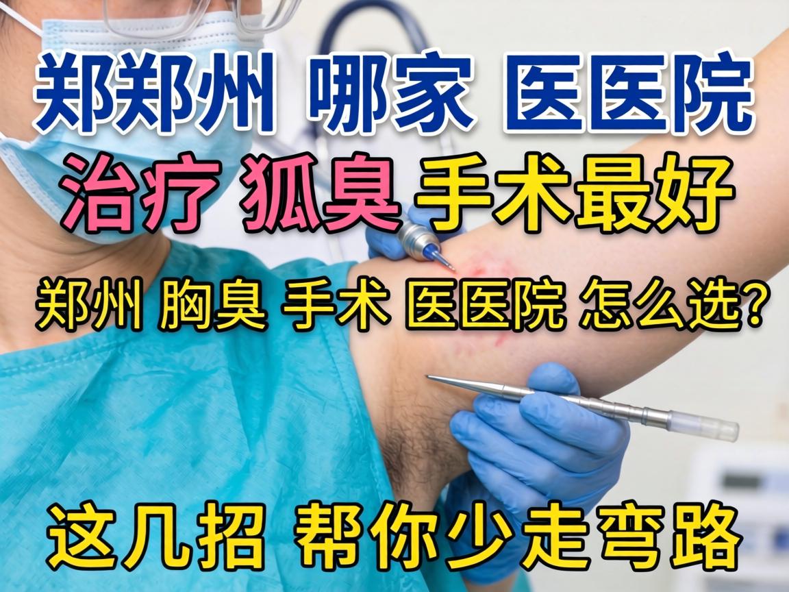 郑州哪家医院治疗狐臭手术最好？郑州腋臭手术医院怎么选？这几招帮你少走弯路