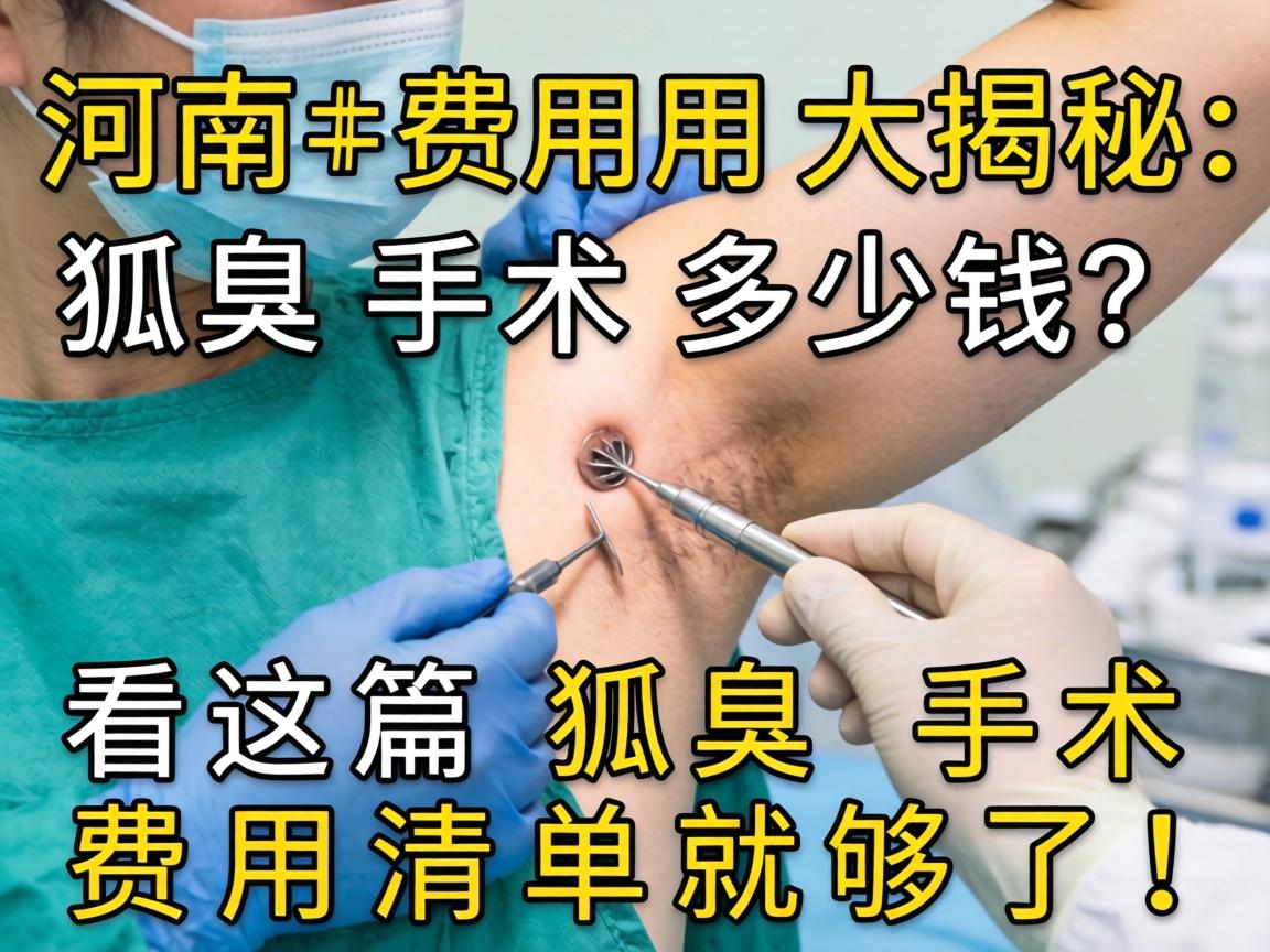 河南狐臭手术费用大揭秘,狐臭手术多少钱?看这篇狐臭手术费用清单就够了! 河南狐臭手术费用大揭秘,狐臭手术多少钱?看这篇狐臭手术费用清单就够了!