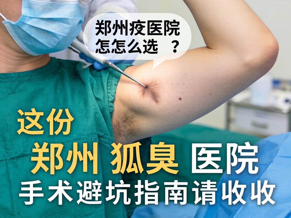 郑州狐臭手术医院怎么选？这份郑州狐臭医院手术避坑指南请收好