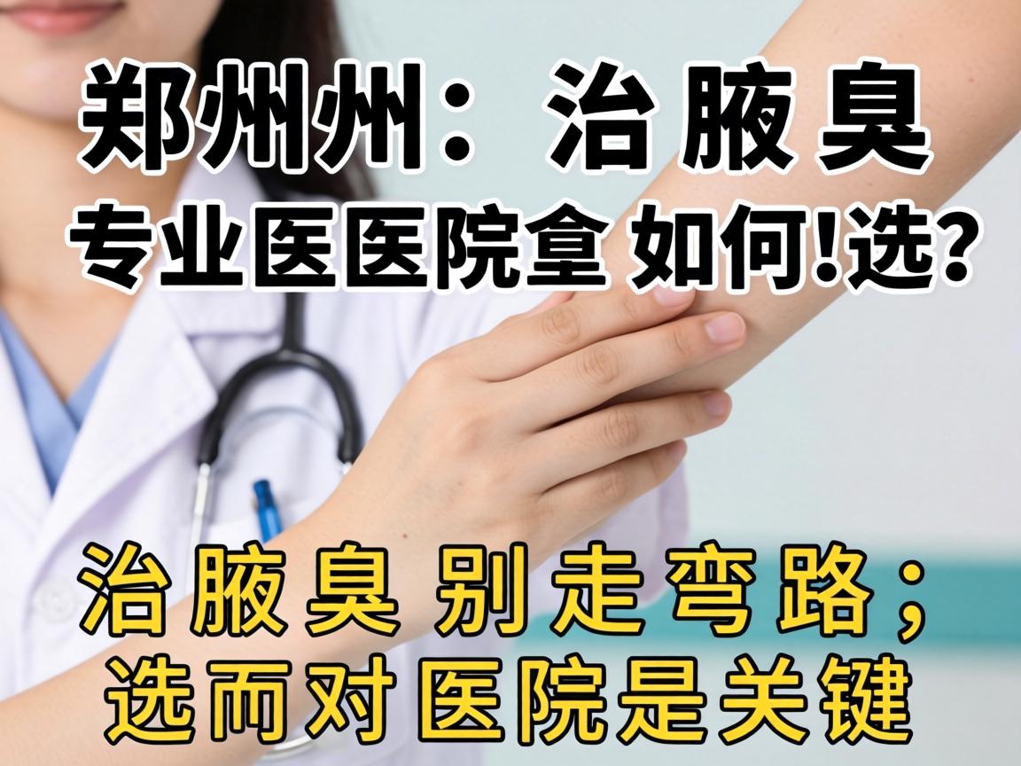 郑州治腋臭，专业医院如何选？治腋臭别走弯路，选对医院是关键
