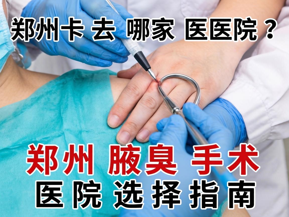 郑州腋臭手术去哪家医院？郑州腋臭手术医院选择指南