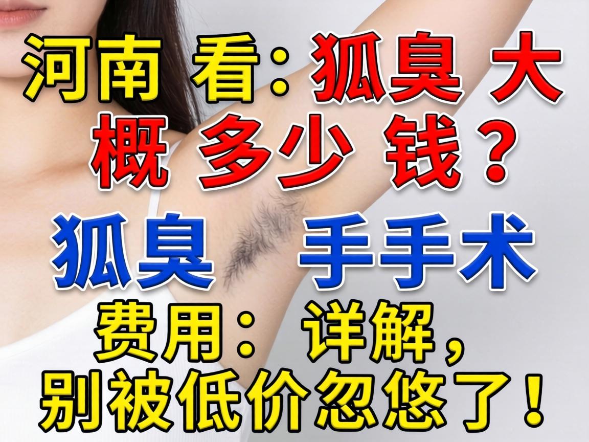 河南看狐臭大概多少钱？狐臭手术费用详解，别被低价忽悠了！