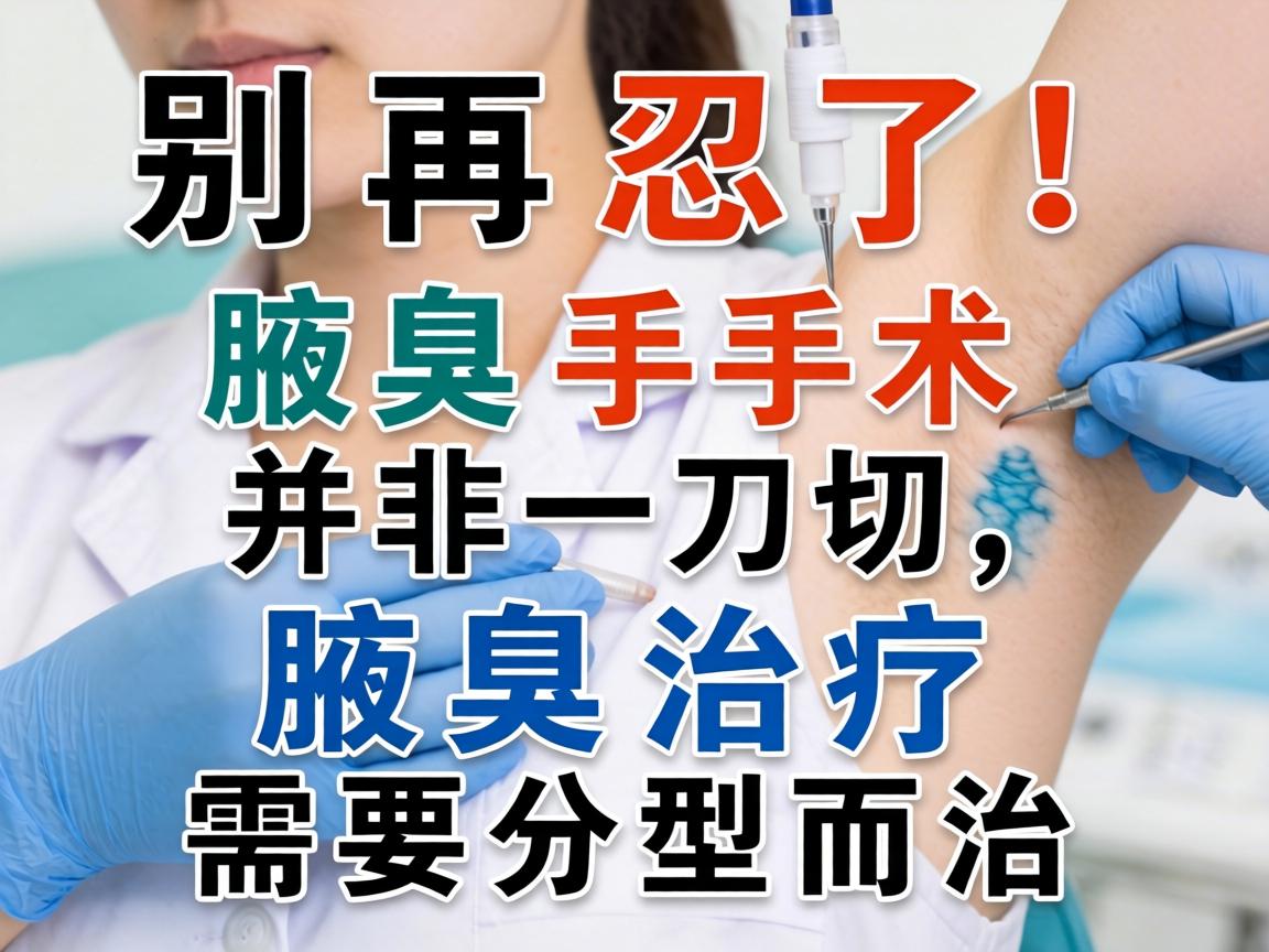 别再忍了！腋臭手术并非一刀切，腋臭治疗需要分型而治