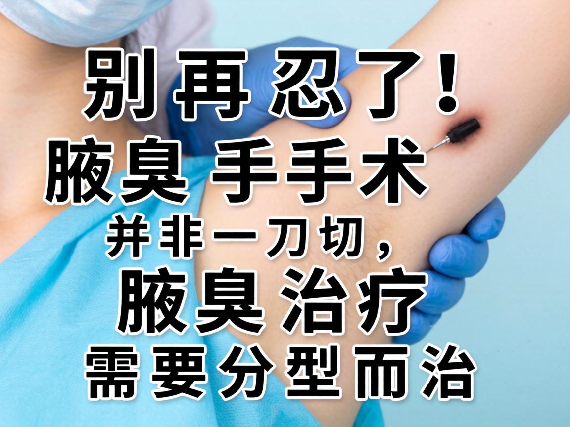 别再忍了！腋臭手术并非一刀切，腋臭治疗需要分型而治