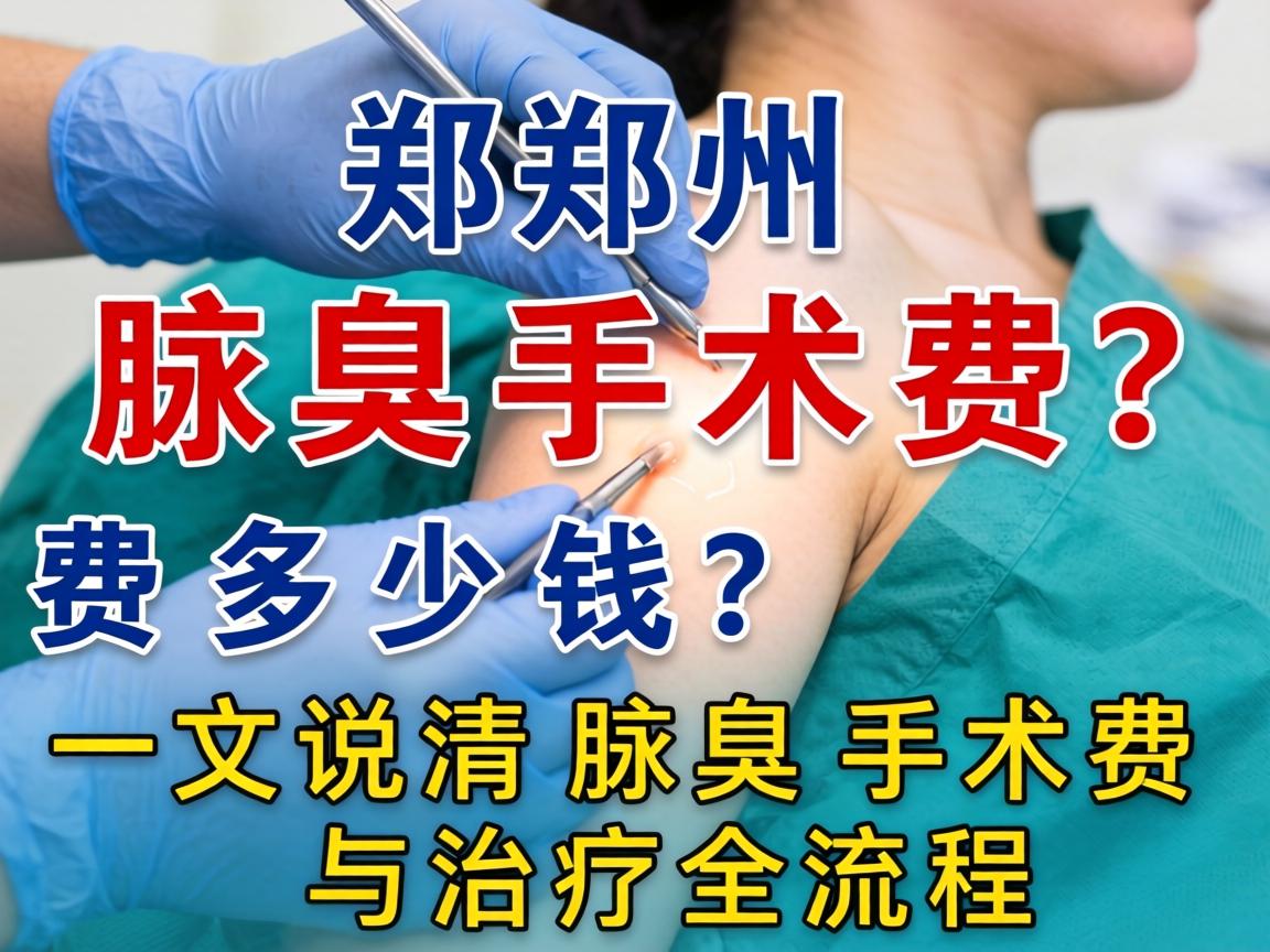 郑州腋臭手术费多少钱？一文说清腋臭手术费与治疗全流程