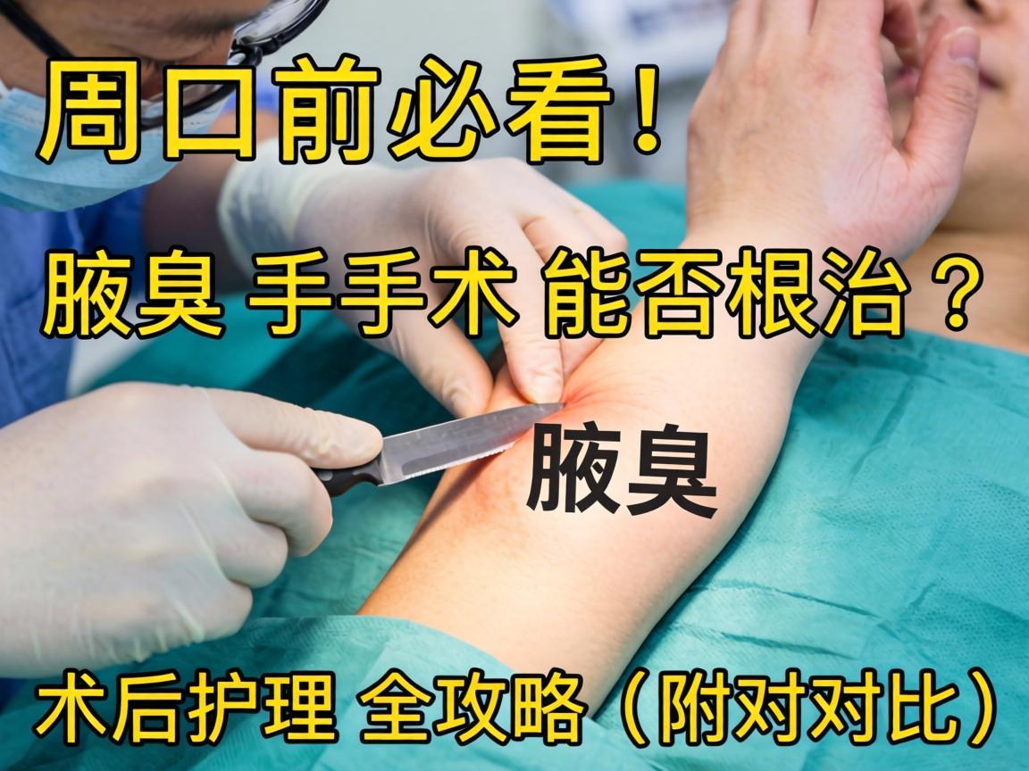 周口腋臭手术动刀前必看！腋臭手术能否根治？术后护理全攻略（附对比）