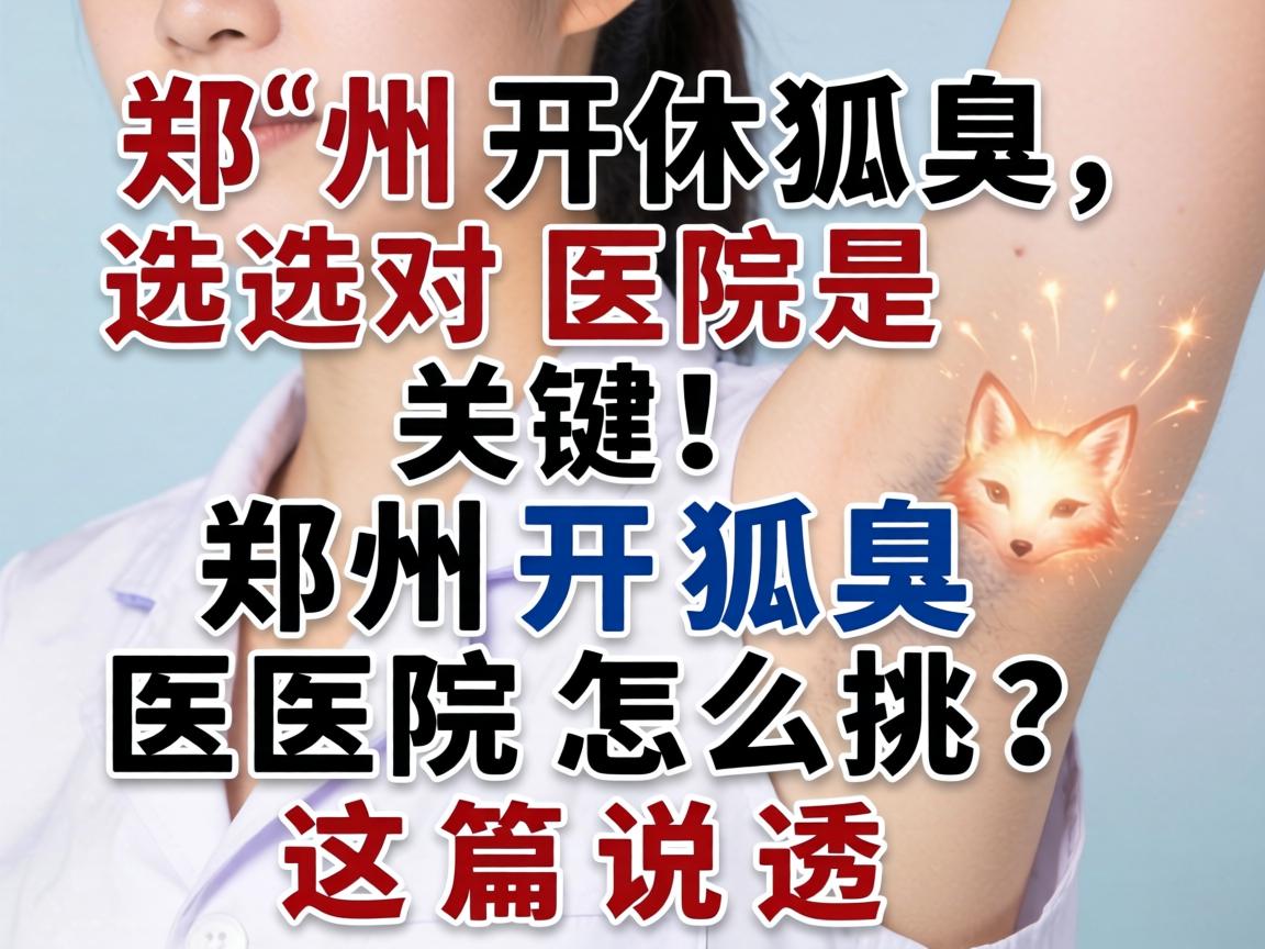 郑州开狐臭,选对医院是关键!郑州开狐臭医院怎么挑?这篇说透 郑州开狐臭,选对医院是关键!郑州开狐臭医院怎么挑?这篇说透