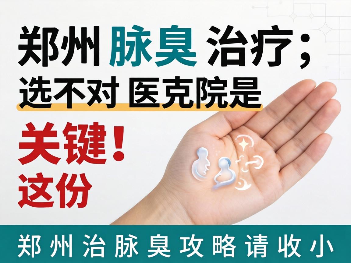 郑州腋臭治疗，选对医院是关键！这份郑州治腋臭攻略请收好