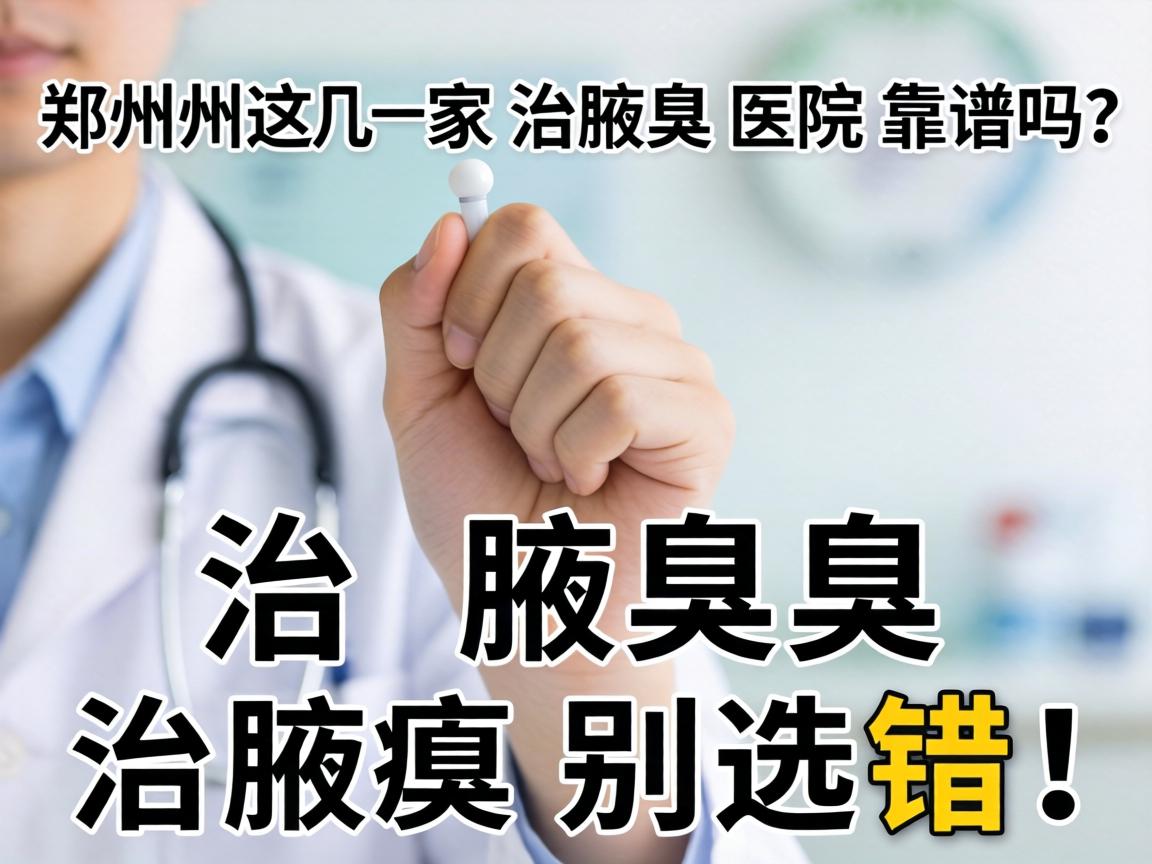 治腋臭，郑州这几家治腋臭医院靠谱吗？治腋臭别选错！