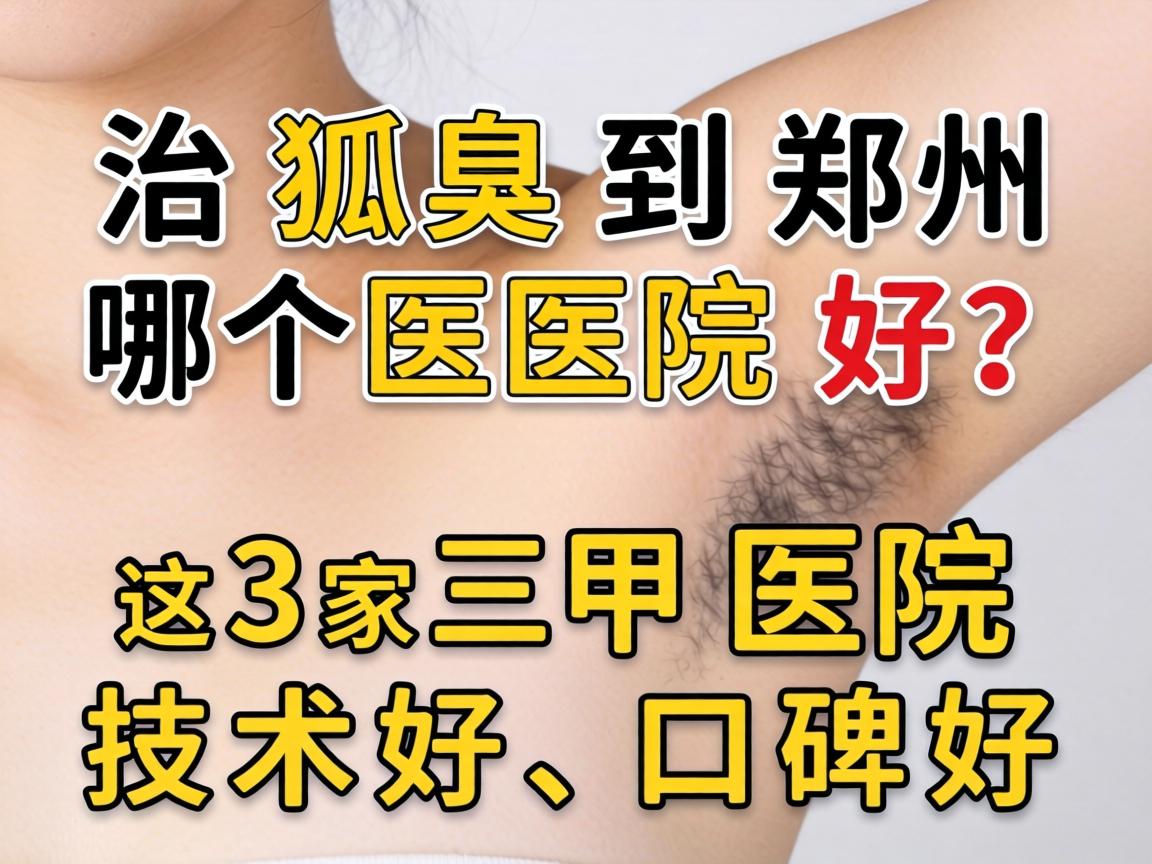治狐臭到郑州哪个医院好？这3家三甲医院技术好、口碑好