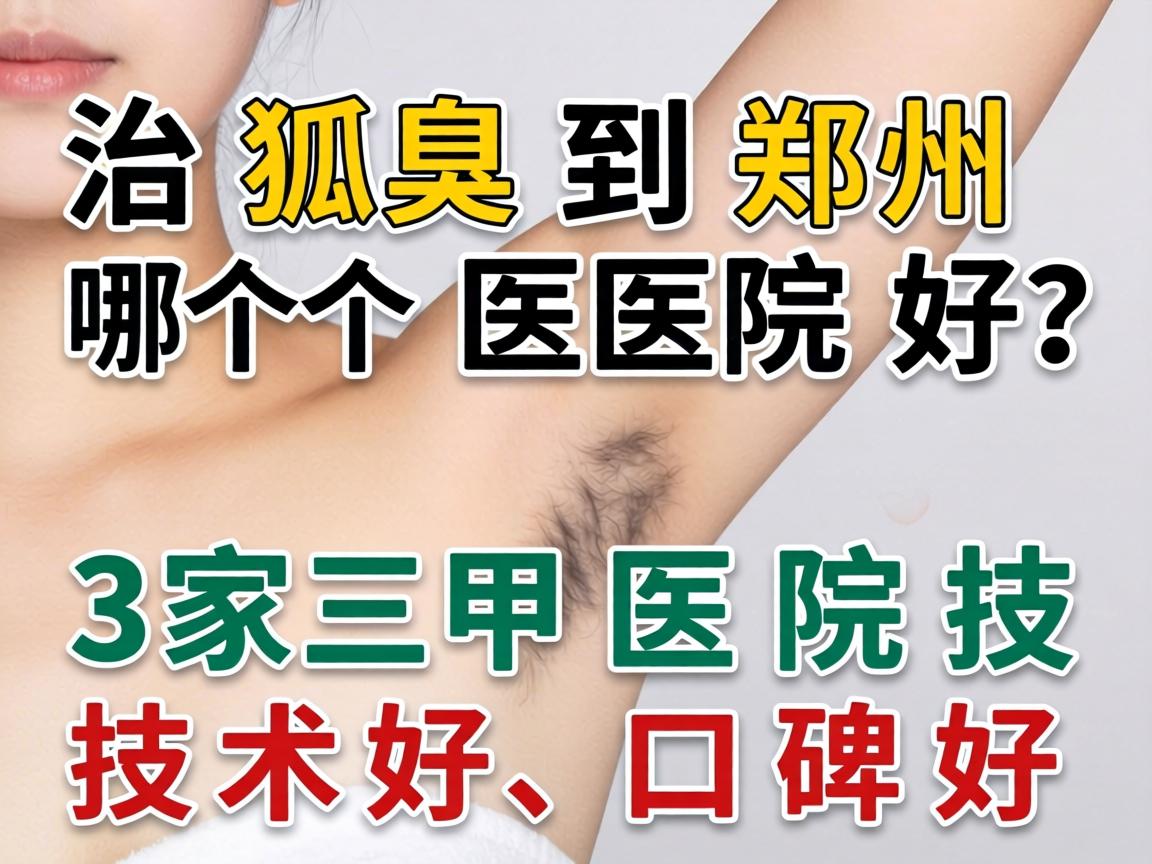 治狐臭到郑州哪个医院好？这3家三甲医院技术好、口碑好