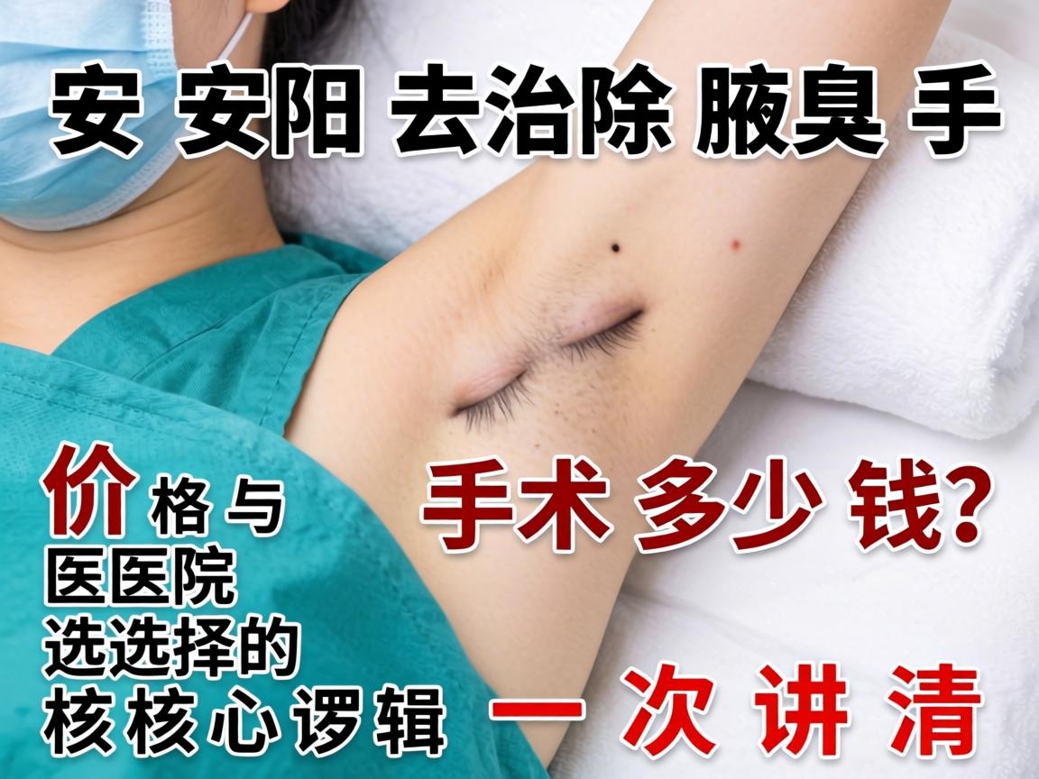 安阳去除腋臭手术多少钱?价格与医院选择的核心逻辑一次讲清 安阳去除腋臭手术多少钱?价格与医院选择的核心逻辑一次讲清