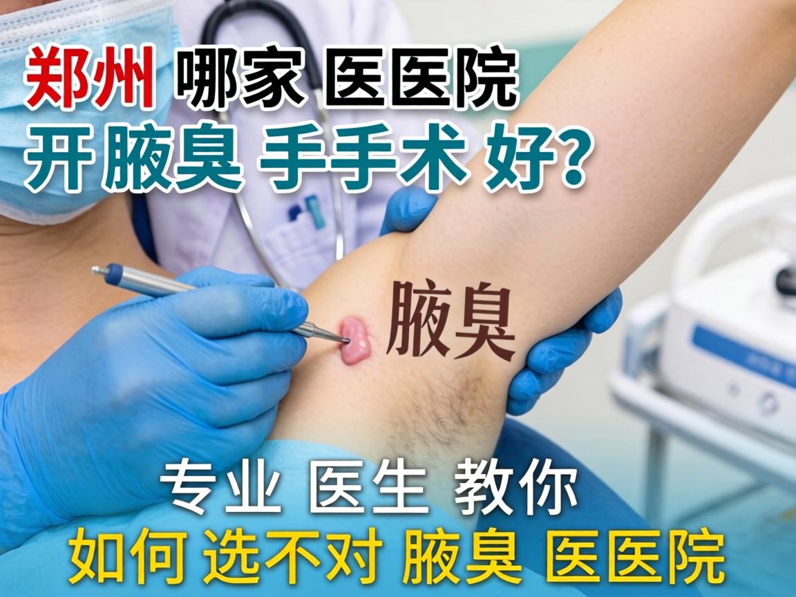 郑州哪家医院开腋臭手术好？专业医生教你如何选对腋臭医院