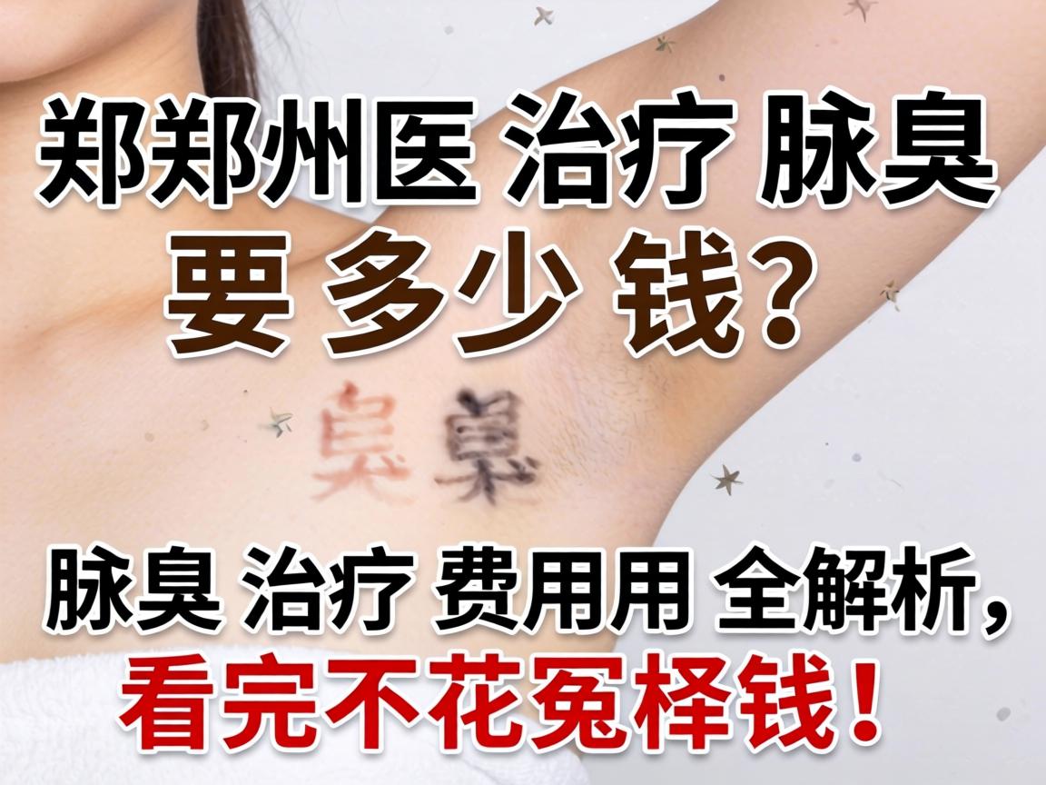 郑州治疗腋臭要多少钱？腋臭治疗费用全解析，看完不花冤枉钱！