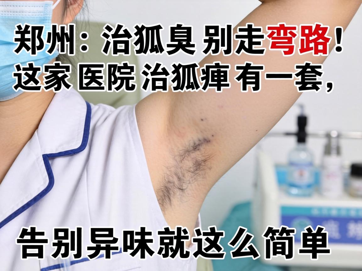 在郑州，治狐臭别走弯路！这家医院治狐臭有一套，告别异味就这么简单