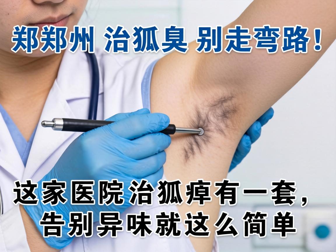 在郑州，治狐臭别走弯路！这家医院治狐臭有一套，告别异味就这么简单