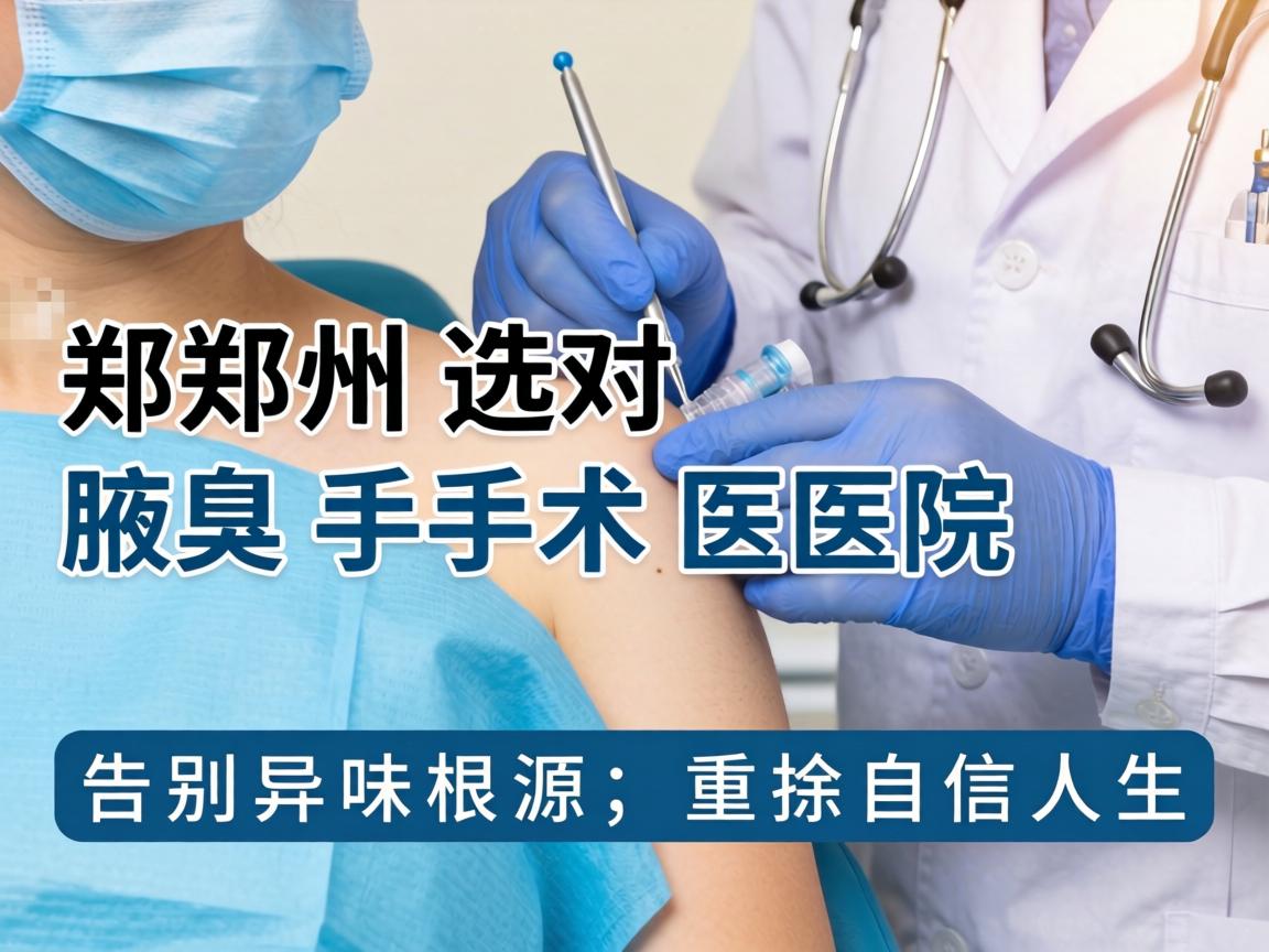在郑州选对腋臭手术医院,告别异味根源,重拾自信人生 在郑州选对腋臭手术医院,告别异味根源,重拾自信人生