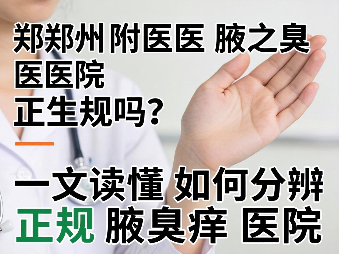 郑州附医腋臭医院正规吗?一文读懂如何分辨正规腋臭医院 郑州附医腋臭医院正规吗?一文读懂如何分辨正规腋臭医院