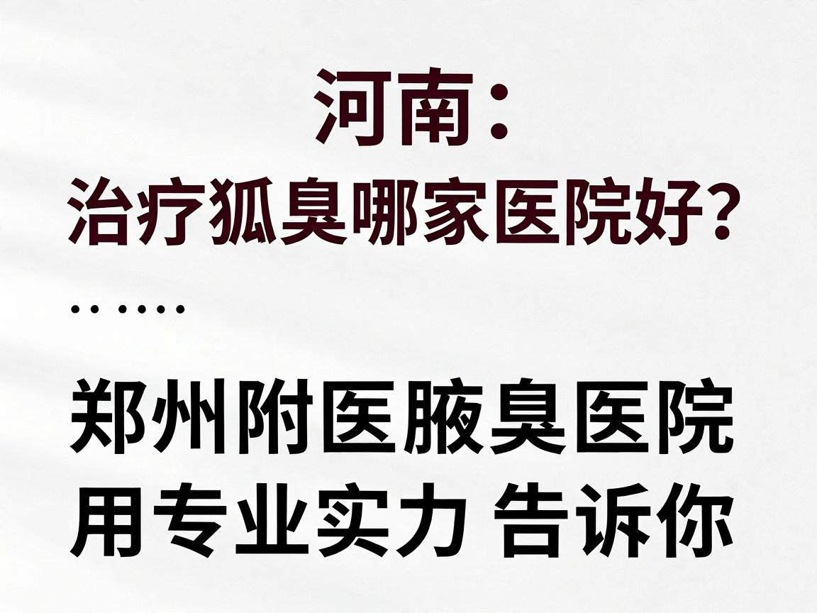河南治疗狐臭哪家医院好?郑州附医腋臭医院用专业实力告诉你治疗狐臭该怎么选 河南治疗狐臭哪家医院好?郑州附医腋臭医院用专业实力告诉你治疗狐臭该怎么选