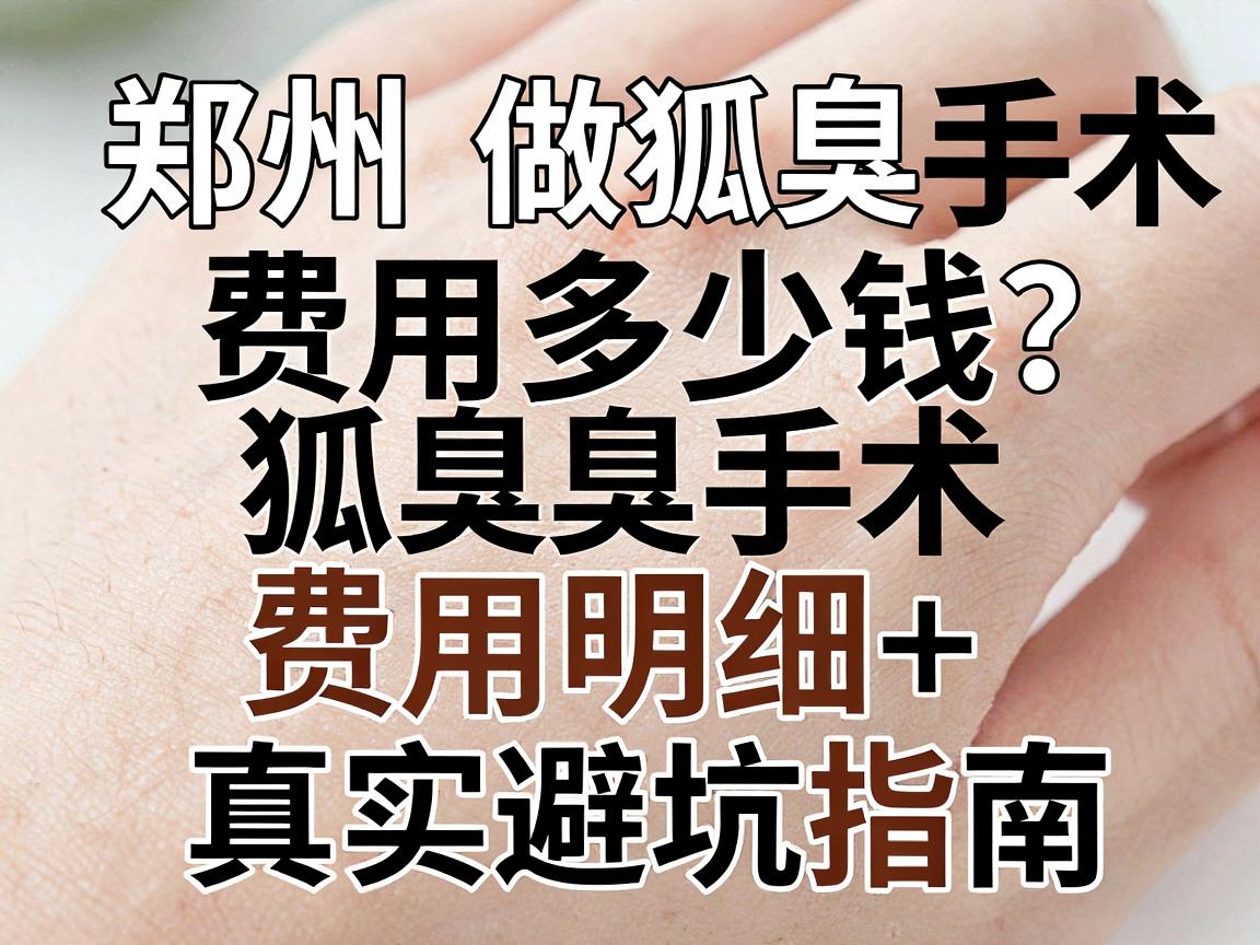 郑州做狐臭手术费用多少钱?狐臭手术费用明细+真实避坑指南 郑州做狐臭手术费用多少钱?狐臭手术费用明细+真实避坑指南
