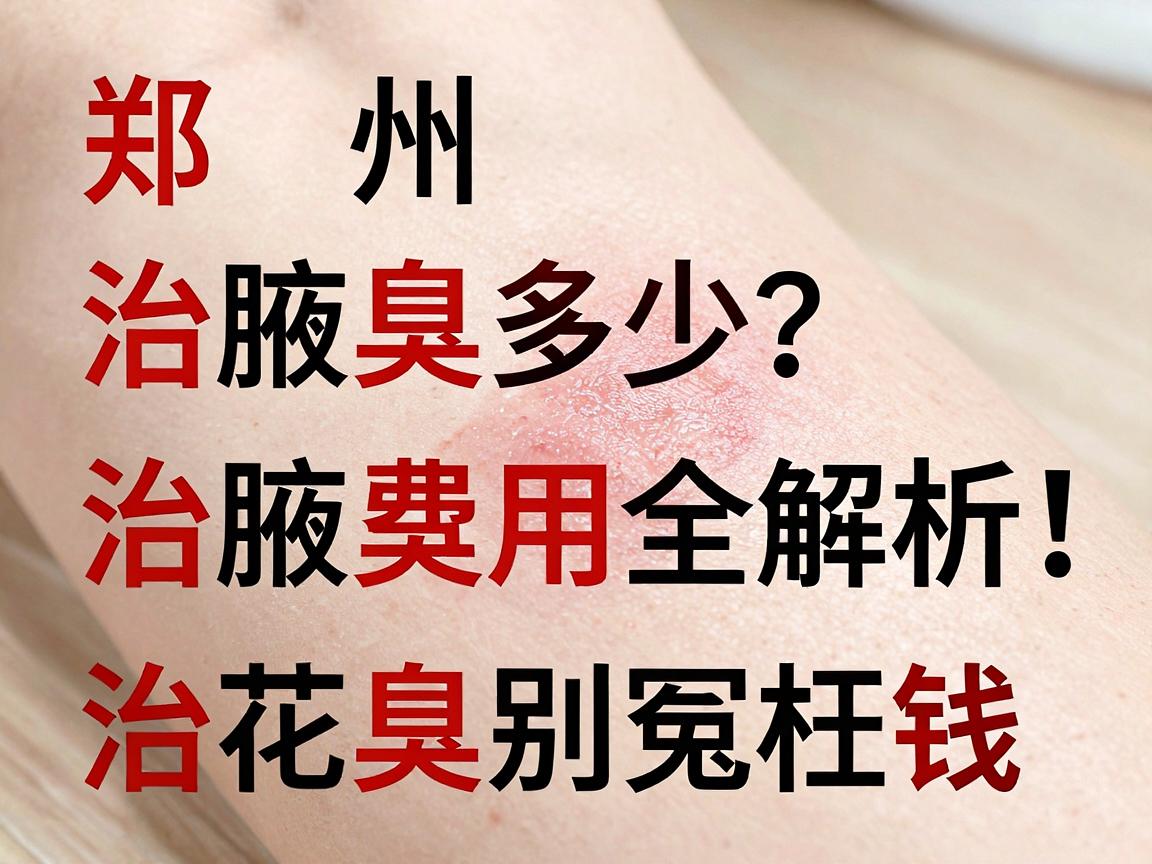 郑州治腋臭多少钱？治腋臭费用全解析，治腋臭别花冤枉钱