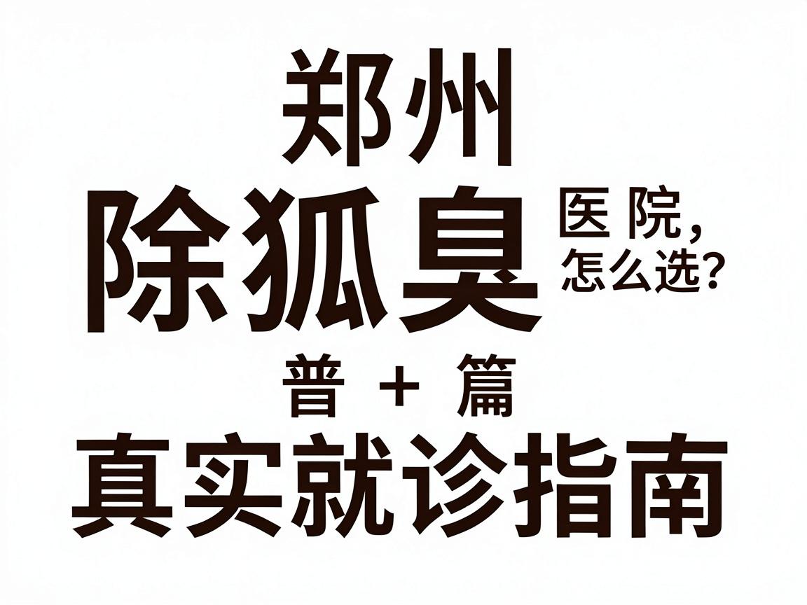 郑州除狐臭医院怎么选?除狐臭科普+真实就诊指南 郑州除狐臭医院怎么选?除狐臭科普+真实就诊指南
