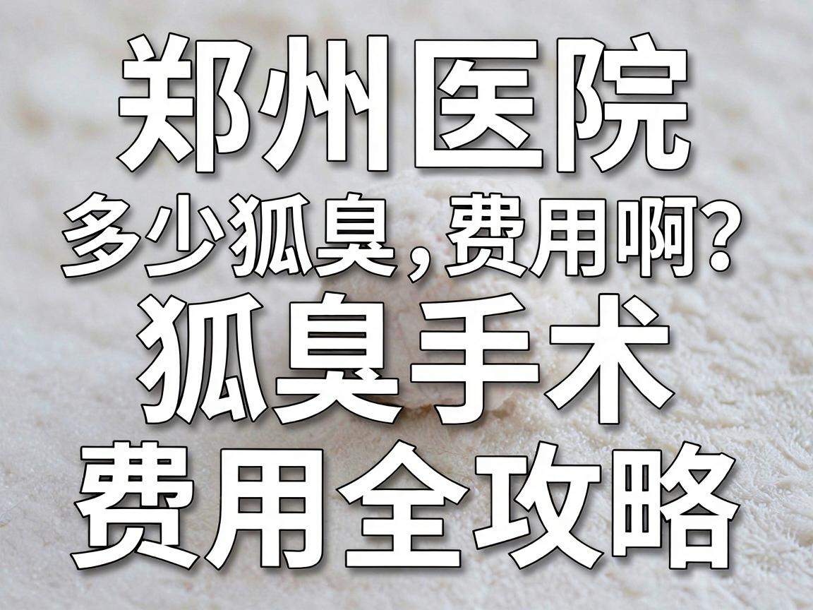 郑州医院割狐臭手术多少钱啊?2025年最新费用解析,狐臭手术费用全攻略 郑州医院割狐臭手术多少钱啊?2025年最新费用解析,狐臭手术费用全攻略