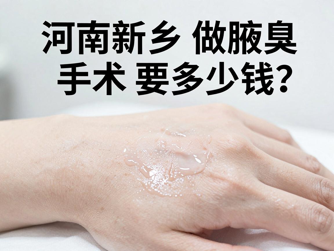 河南新乡做腋臭手术要多少钱？一文讲清新乡腋臭手术价格与真实费用构成