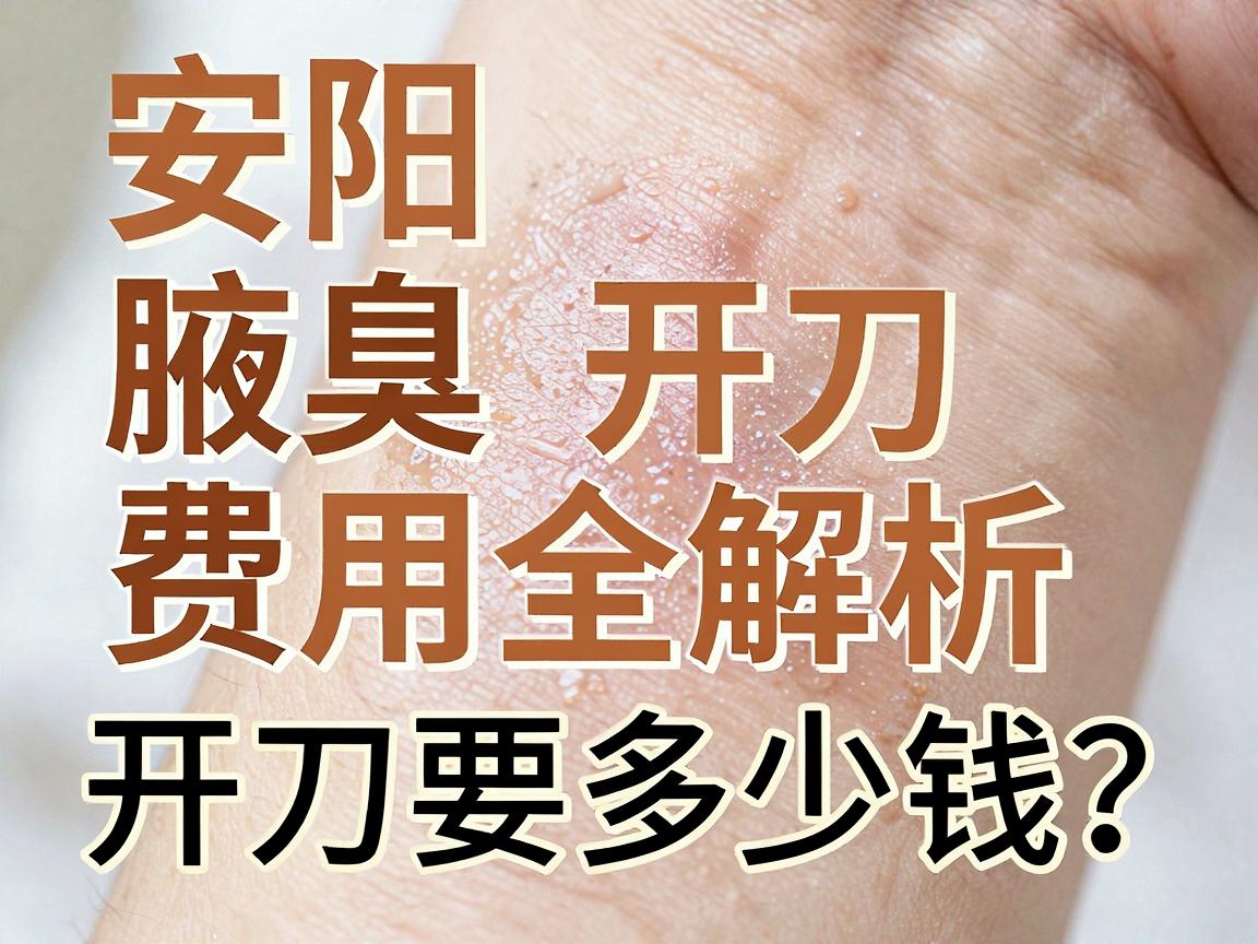 安阳腋臭开刀费用全解析，开刀要多少钱？这份安阳腋臭手术价格指南请收好