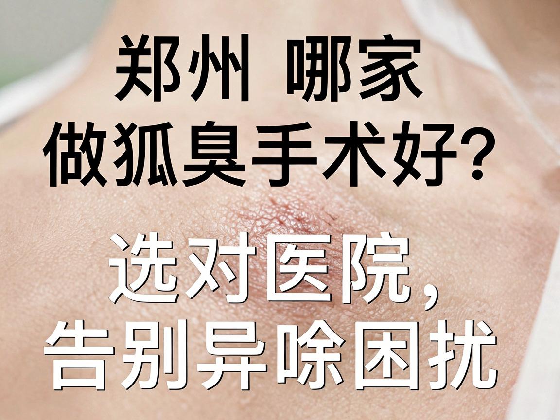 郑州哪家做狐臭手术好?选对医院,告别异味困扰 郑州哪家做狐臭手术好?选对医院,告别异味困扰